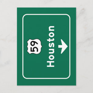 Houston, TX Road Sign Vykort