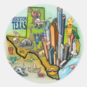 Houston TX Runt Klistermärke