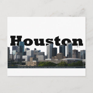 Houston, TX Skyline med Houston i Himlar Vykort