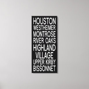 Houston typografi canvastryck
