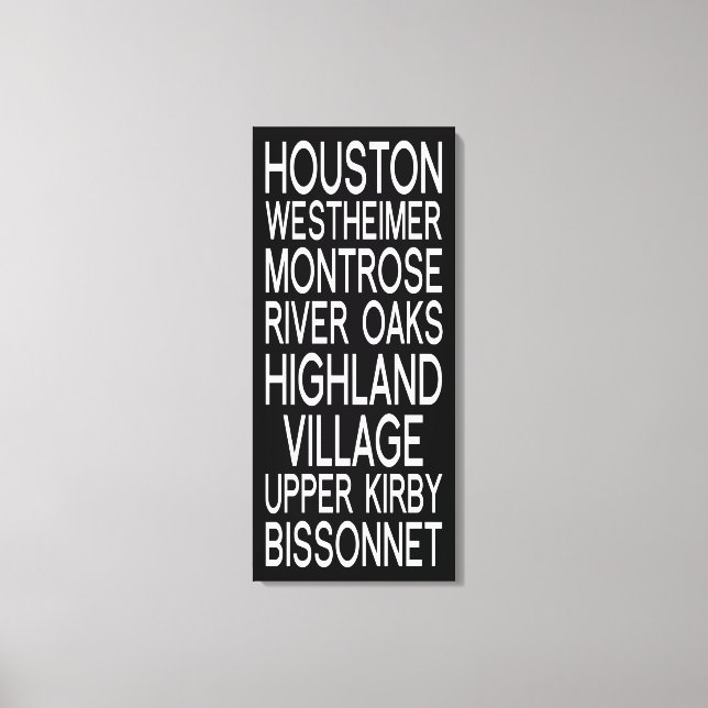 Houston | Typografi Canvastryck (Framsida)