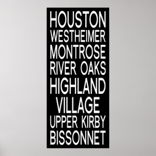 Houston Typografi Poster