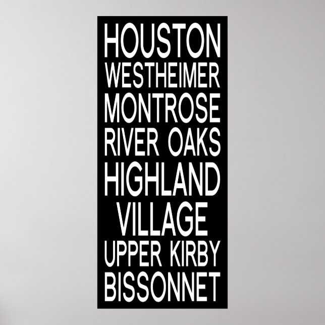 Houston | Typografi Poster (Framsidan)