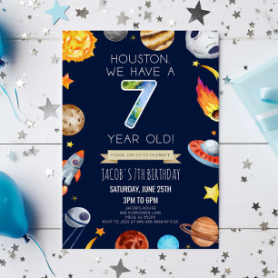 Houston Vi har en 7-årig 7:e-Födelsedagsfest Inbjudningar