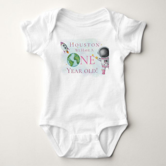 Houston Vi Har en Ettåring! T Shirt (Framsida)