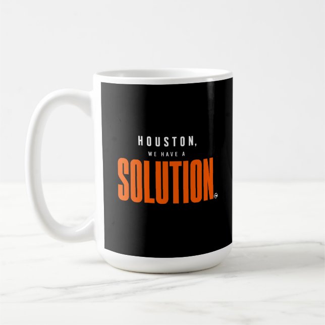 Houston Vi Har en Lösning Fotboll Orange Kaffemugg (Vänster)