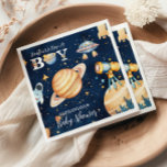 Houston vi har en pojke Rymden Pappersservett<br><div class="desc">Öka din duschingskur med vår rumsvisa babyskötare, perfekten rör om ett firande som är utanför världen! Dessa smaktematiska blöjor är både snyggt och praktisk, och skapar dem ett viktigt tillägg till din rymdinspirerade händelse. Funktioner: Kosmisk design: Tungblå bakgrund med mousserande stjärnor, planeter och raketaccenter för frakt som komplement till ditt...</div>