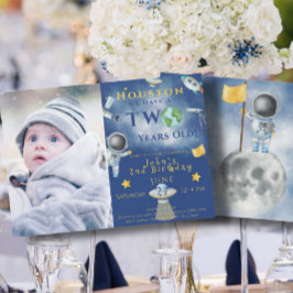 Houston... Vi har två års gammal rymdastronaut Inbjudningar