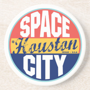 Houston vintageetikett underlägg sandsten