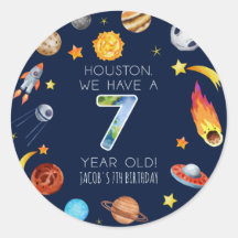 Houston We Have A 7 Års 7-års Födelsedagsfest