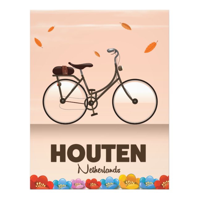 Houten Nederländerna resaffisch. Fototryck (Framsidan)