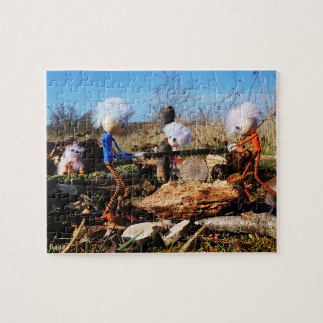 Houtzagerij van de Fubby's. Pussel (Horisontell)