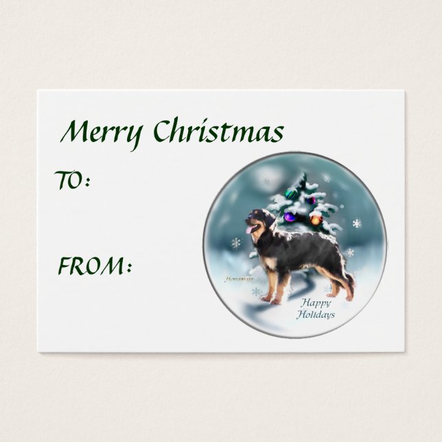 Hovawart julklappar visitkort (Framsidan)