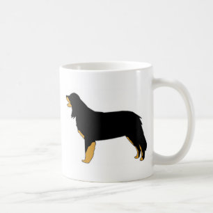 hovawartfärgsilhouette kaffemugg