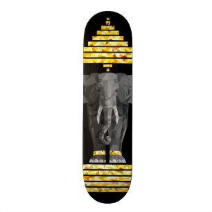 Hövdad elefant tre mini skateboard bräda 18,5 cm