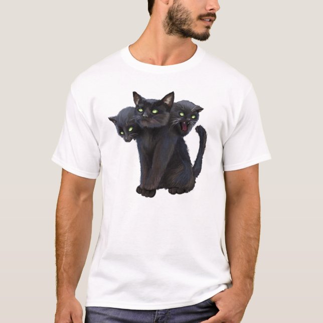 hövdad kattunge 3 t-shirt (Framsida)