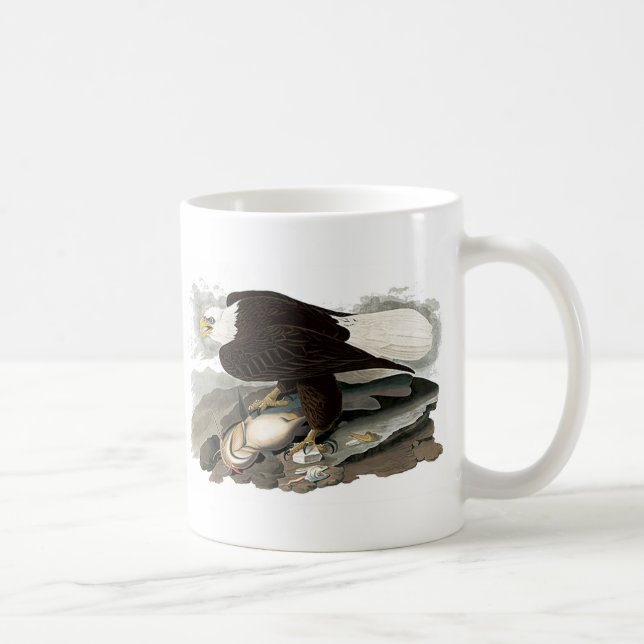Hövdad örn för vit | John James Audubon Kaffemugg (Höger)
