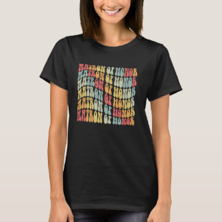 Hovdam för Retro Bröllop Brud Bakelsefest T Shirt