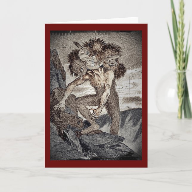 Hövdat monster tre kort (Framsida)