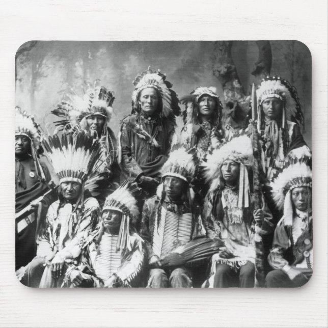 Hövding Red Cloud & andra hövdingar, 1899 Musmatta (Framsidan)