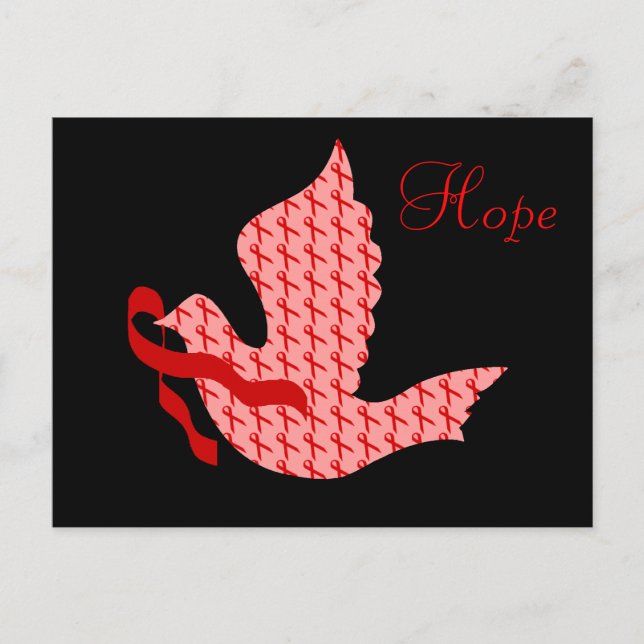 Hove Red Ribbon - Heart & Stroke Vykort (Framsida)