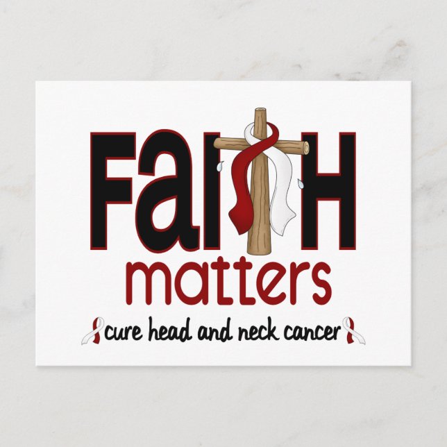 Hoved och Nacke Cancer Faith Matters Kor 1 Vykort (Framsida)