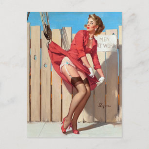 Hoved Pin Up Vykort