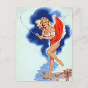 Hoved Pin Up Vykort