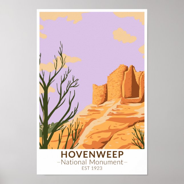 Hovenweep National Monument Cutmynning Castle Poster (Framsidan)