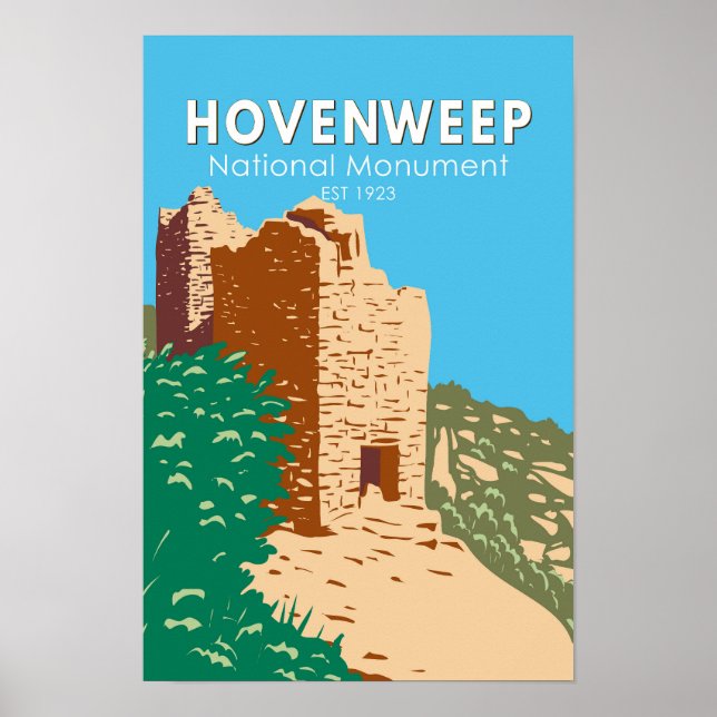 Hovenweep National Monument Vintage Poster (Framsidan)