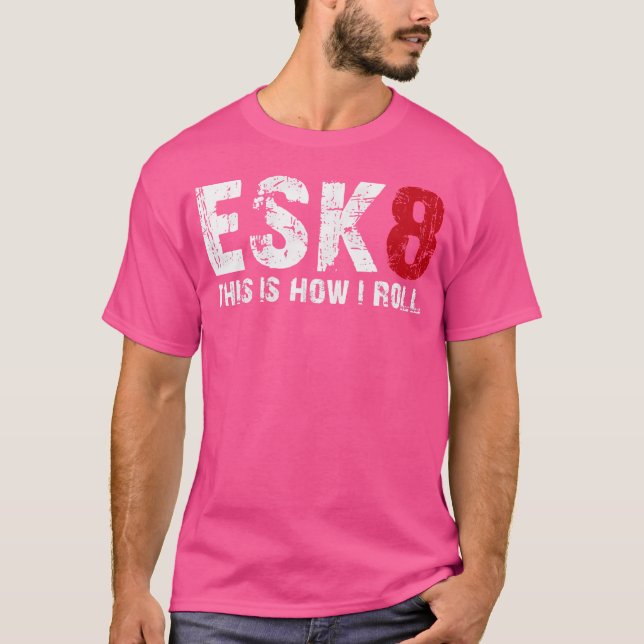 Hoverboard Electro E-Skate E-Board Esk8 Sk8 Gift S T Shirt (Framsida)
