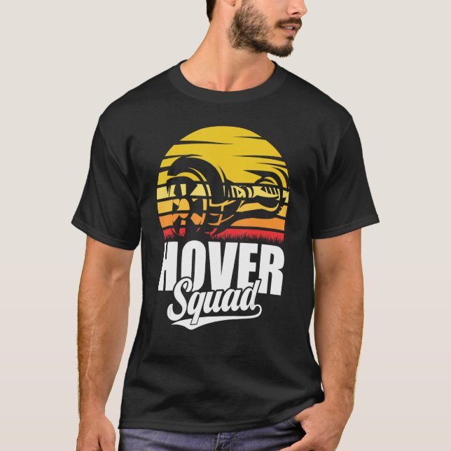 Hoverboard Hoverboard Retro Hover S med hatt Vinta T Shirt (Framsida)