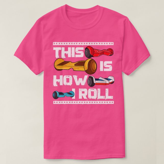 Hoverboard Tema Gift for Boys Kids Hover Board 9 T Shirt (Design framsida)