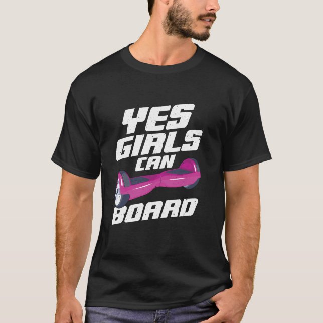 Hoverboardande tjejer Hoverboard Älskare Hoverboar T Shirt (Framsida)