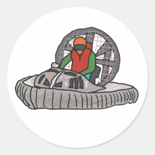 Hovercraft Runt Klistermärke