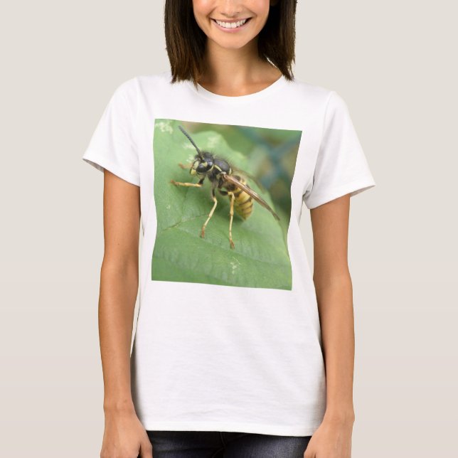 Hoverfly Macro Dam T Shirt (Framsida)