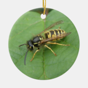 Hoverfly på Löv Anpassningsbar Birthday Julgransprydnad Keramik