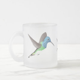 Hovering Jacobin Hummingbird - transparent. Frostad Glasmugg