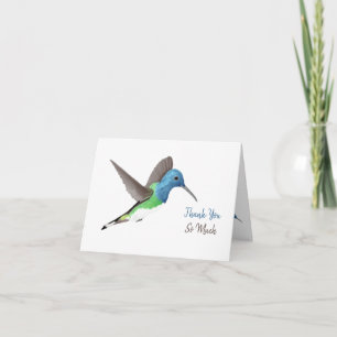 Hovering Jacobin Hummingbird - transparent. Tack Kort