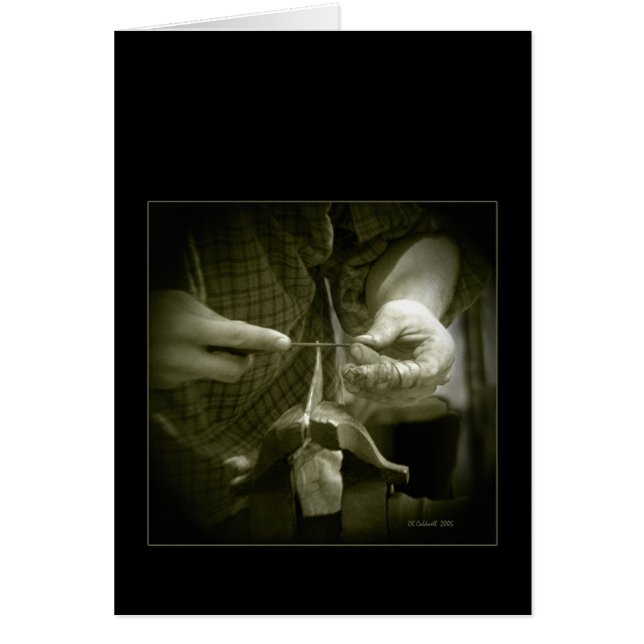 Hovslagare på arbete hälsningskort (Framsidan)