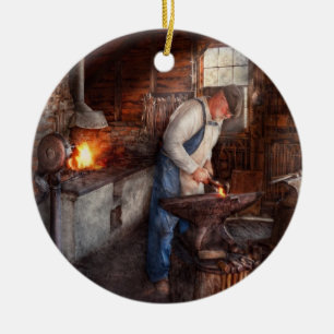 Hovslagare - smeden julgransprydnad keramik