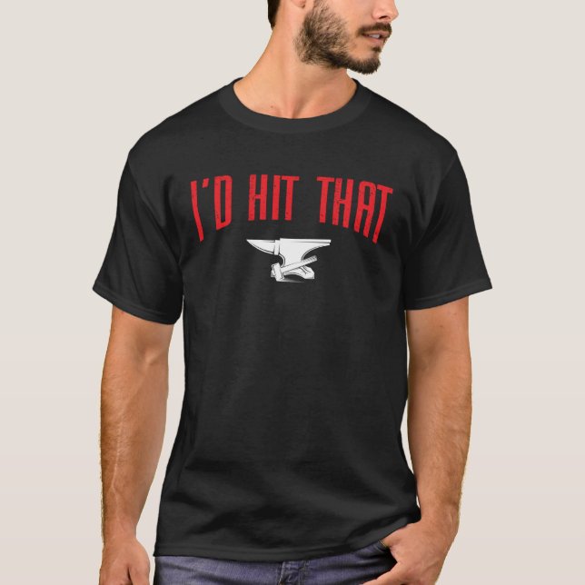 Hovslagare Smidesstäd Smältugn Present Idé T Shirt (Framsida)