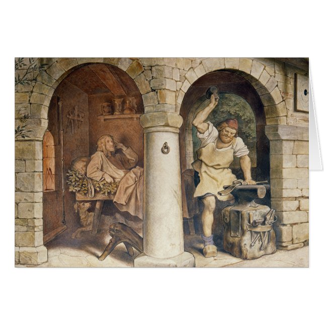 Hovslagaren av Ruhla, c.1854 Hälsningskort (Framsidan Horizontal)