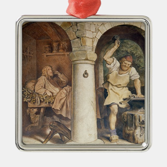 Hovslagaren av Ruhla, c.1854 Julgransprydnad Metall (Framsidan)