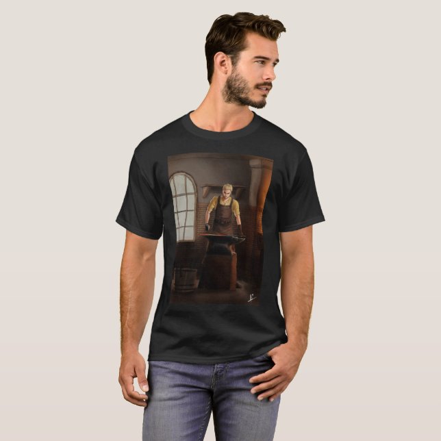 Hovslagareskjorta T-shirt (Hel framsida)