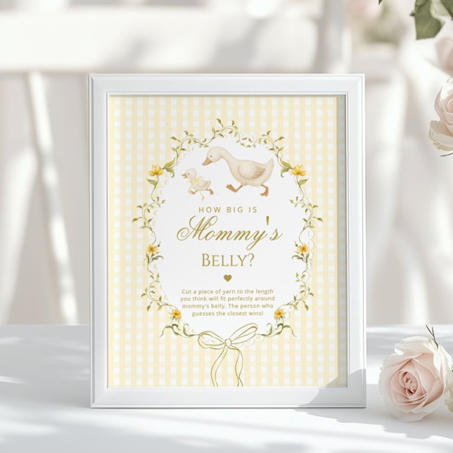 How big is mommys belly Silly Goose gender neutral Poster (Skapare uppladdad)