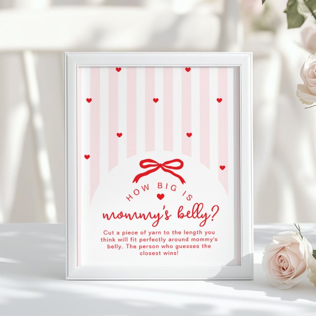 How big is mommys belly Valentines Baby Shower Poster (Skapare uppladdad)