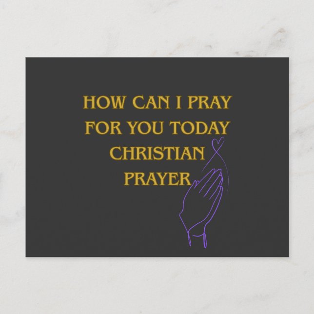 How can I Pray for You Today Christian Prayer Vykort (Framsida)