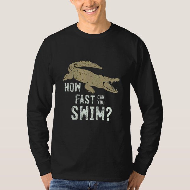 How Fast Can You Swim T Shirt (Framsida)