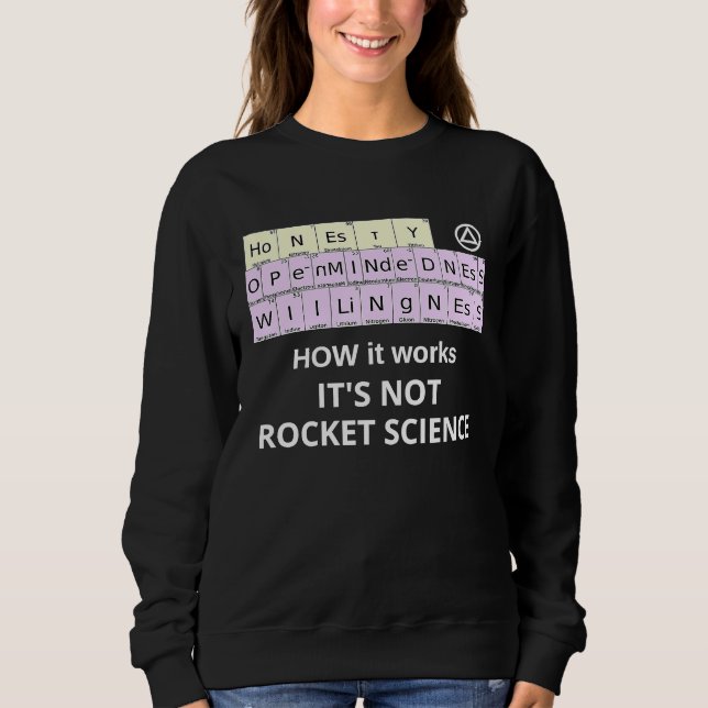 HOW it Works Not Rocket Science Periodic Elements  T Shirt (Framsida)